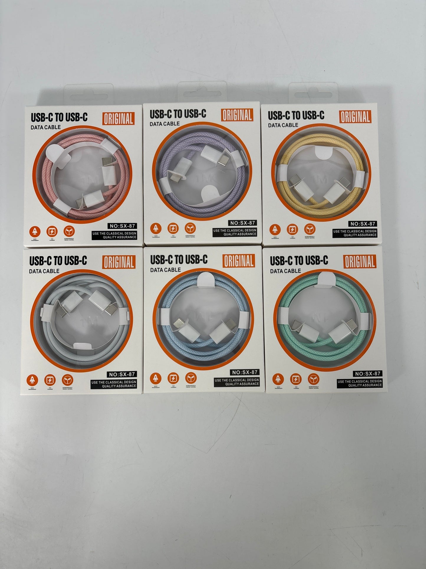 CK359 USB Cable 60W 1M 6COLOR MIX (12pcs)