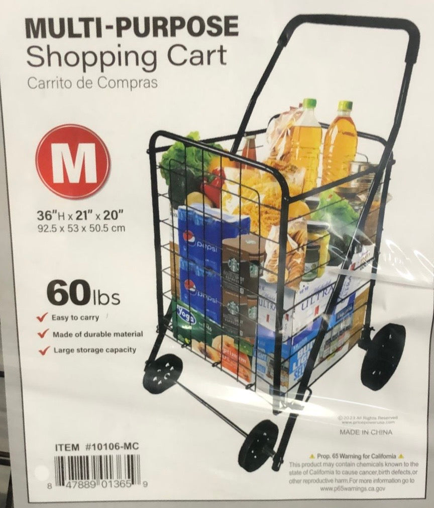 10106-MC MEDIUM SHOPPING CART 92.5X53X50.5CM (4PCS)
