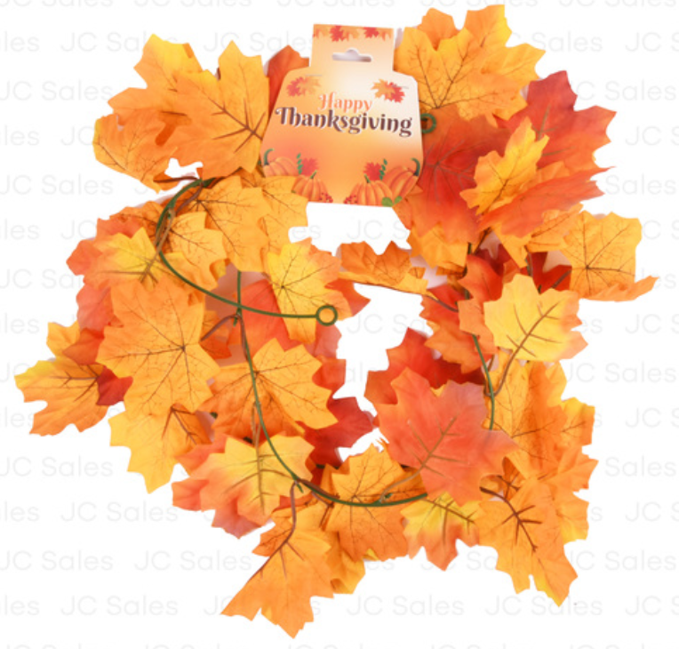 100916 HT HARVEST ARTIFICIAL GARLAND 7.9" W/ASST CLRS (12/pk)