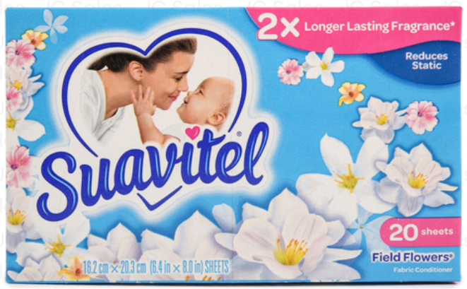 116204 SUAVITEL FABRIC SHEET FIELD FLOWERS 20 CT (15/CS)