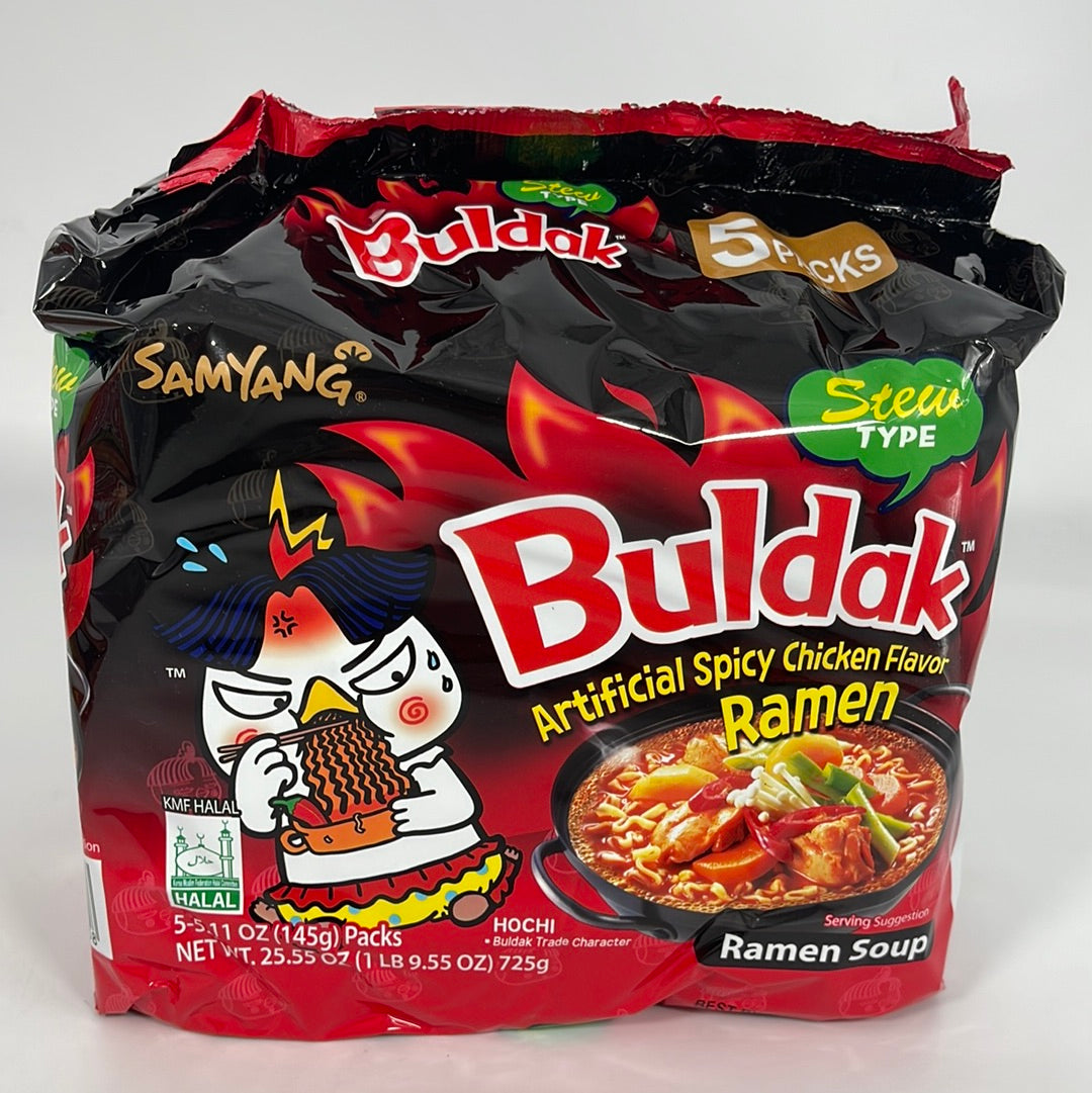 Samyang STEW Buldak Chicken Flavor Ramen (5packs/8 Bundles/Box 145gr)