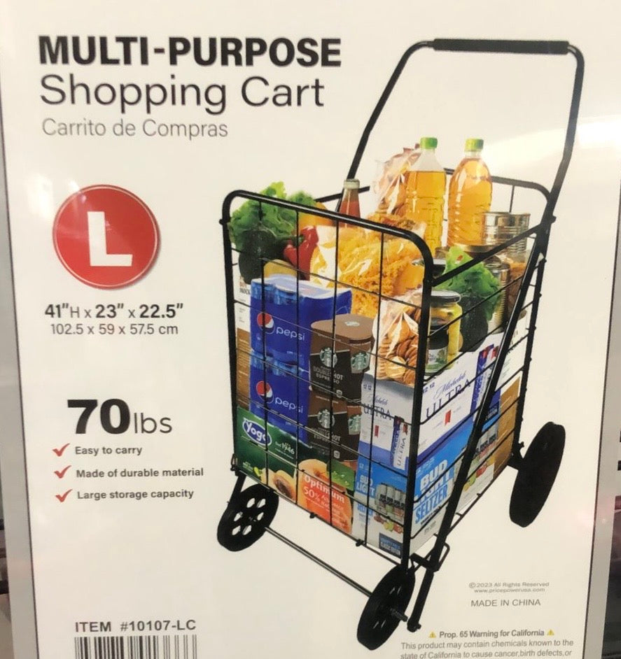 10107-LC LARGE SHOPPING CART 102.5X59X57.5CM (2PCS)