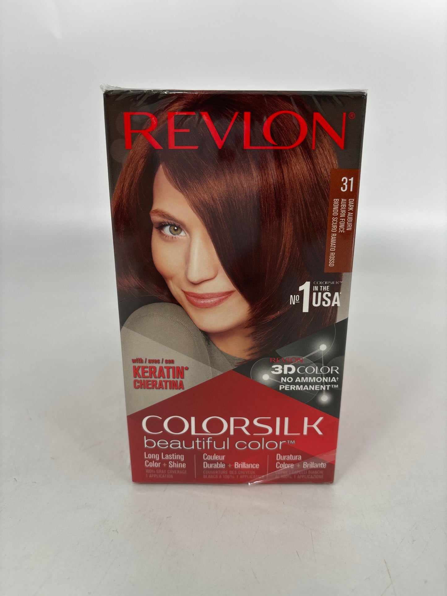 69578 Color Silk Hair Color 1pk #31 Dark Auburn (12)
