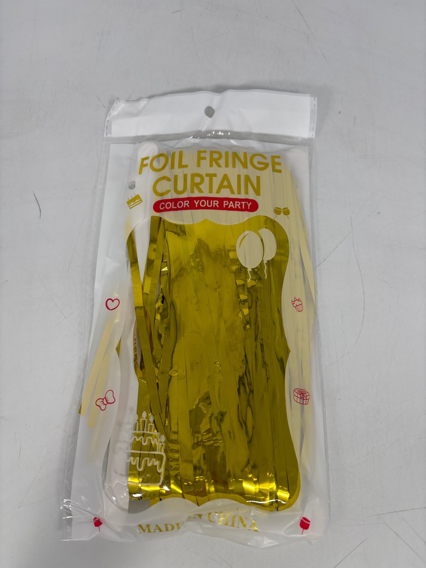 PY-1310 Gold Foil Fringe Curtain 3.3x6.6FT, (12)