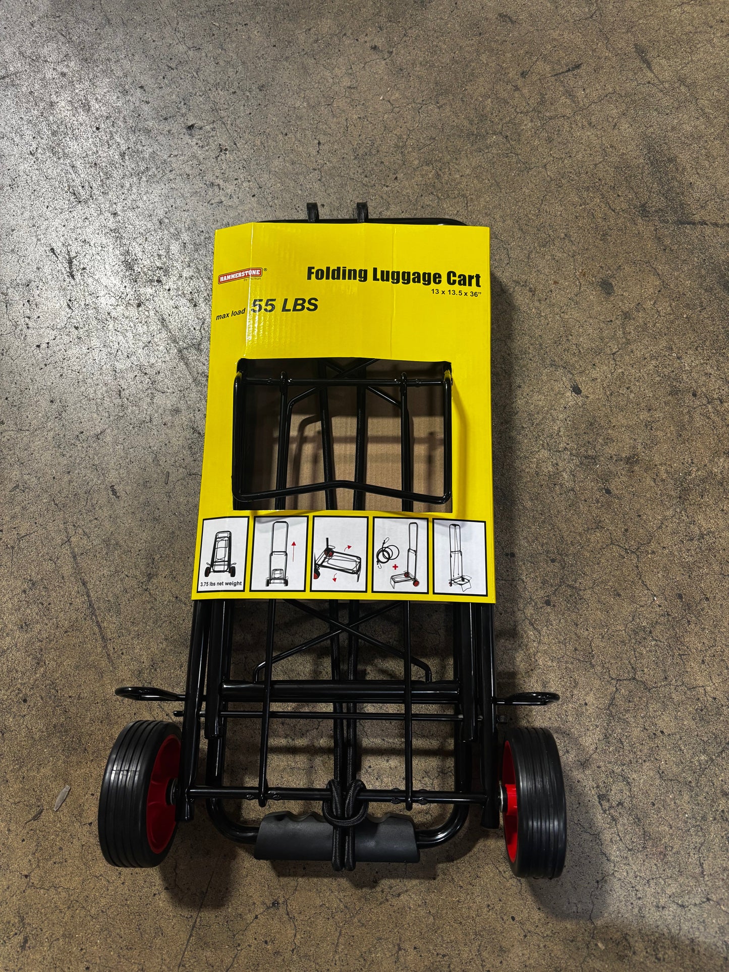 HW345 Small Luggage Cart w/elastic Strap (8)