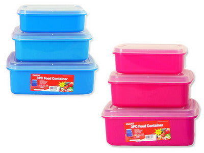 88247E 6PCS RECTANGULAR PLASTIC FOOD CONTAINER (48PCS)