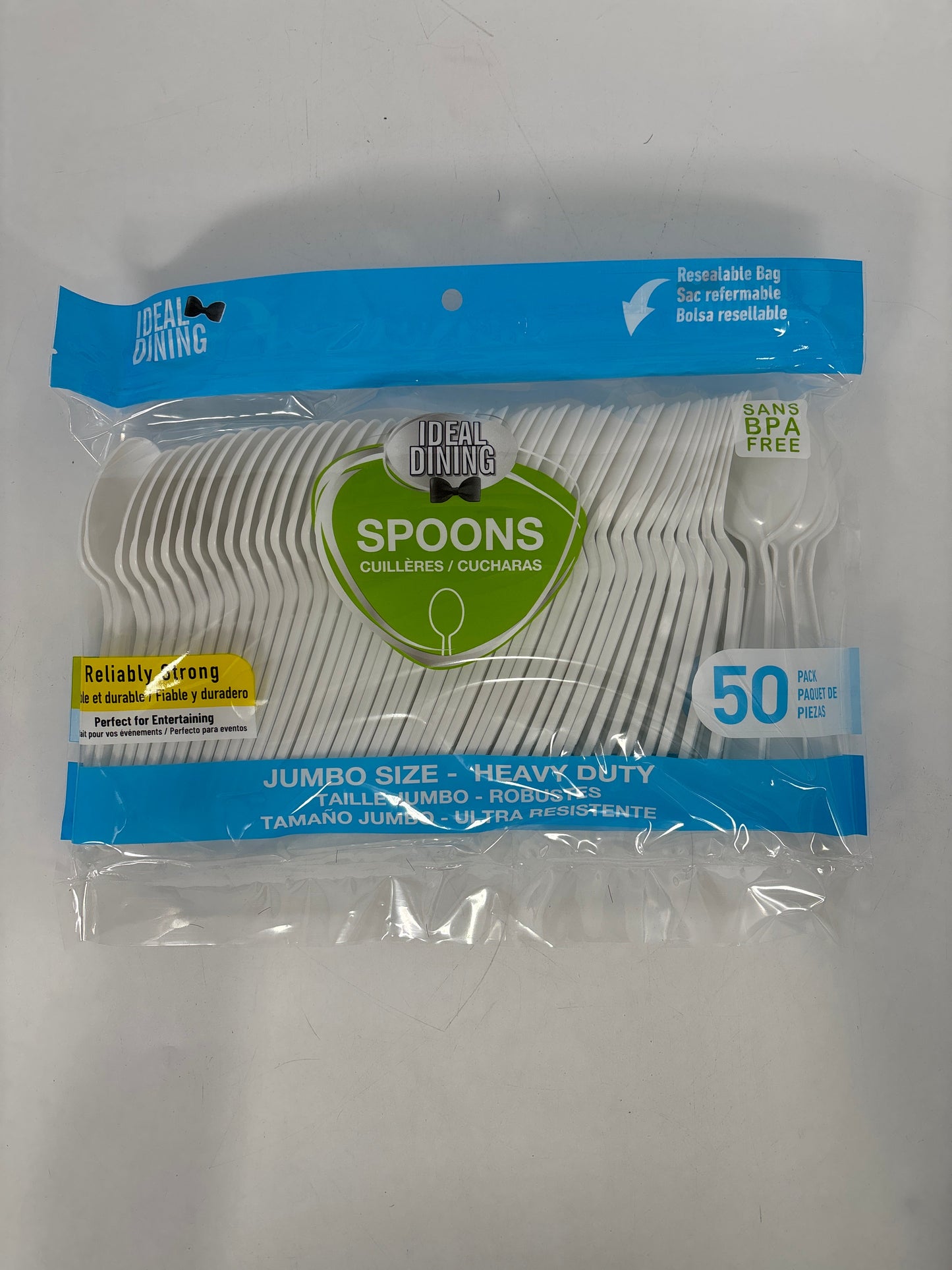 36061 Ideal Dining 50ct Plastic Spoon Jumbo (24/CS)