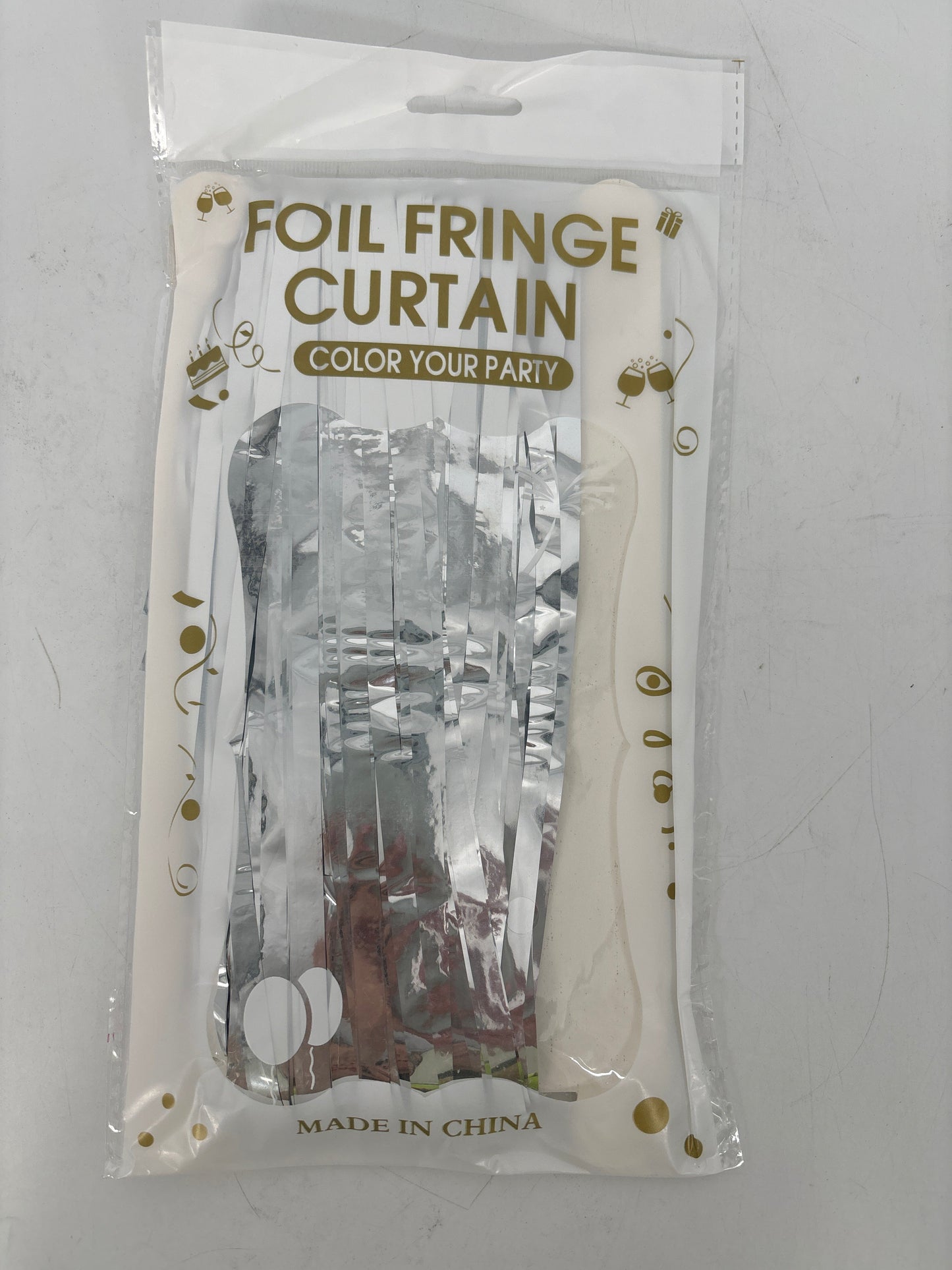 Foil Fringe Curtain Silver (10pcs)