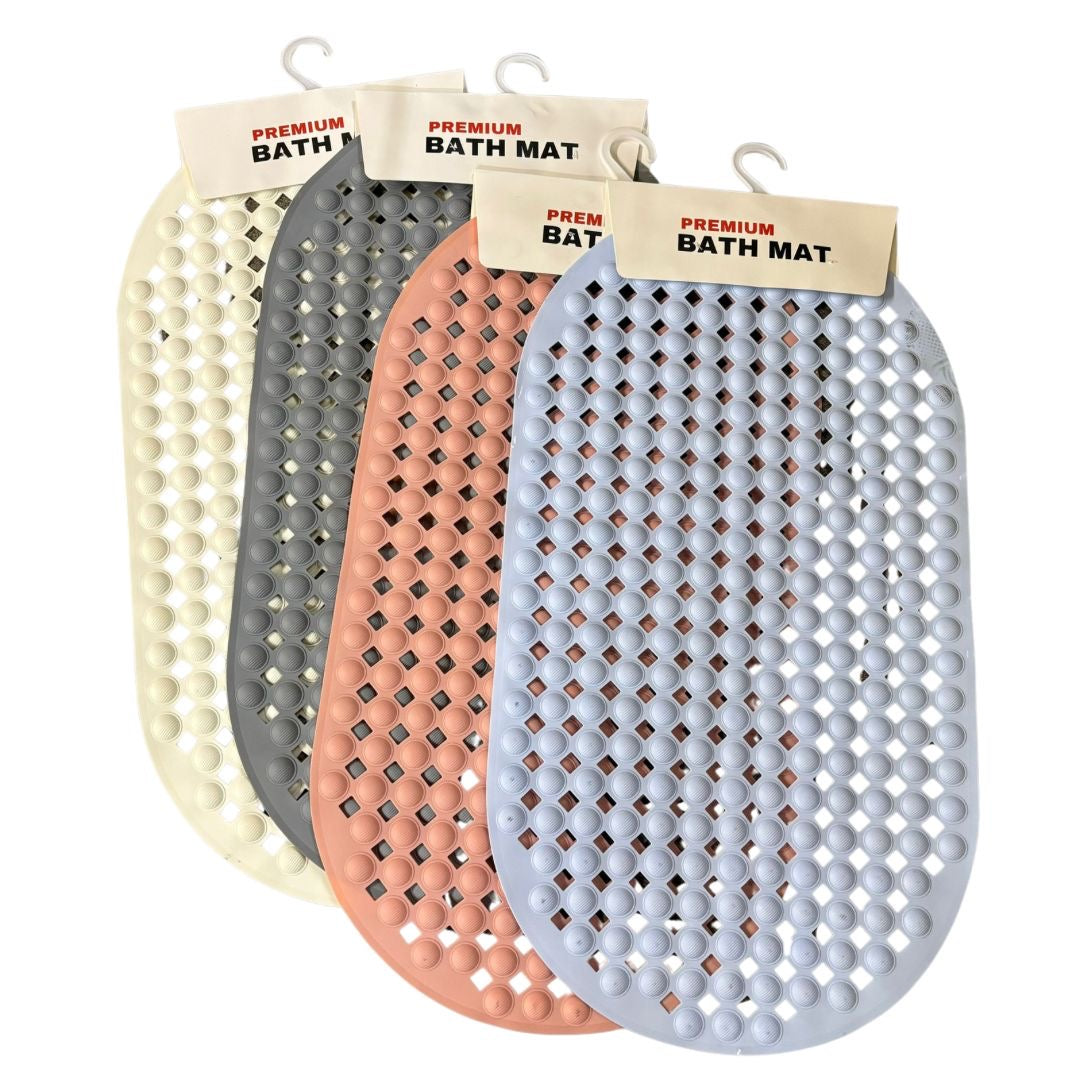 CK297 Bath Mat ,SIZE:66*37CM (1PC/CARD,WHTH CARD,BEIGE 3PCS,PINK 3PCS,BLUE 3PCS,GREY 3PCS)