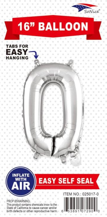 16IN SILVER BALLOON - 0 25017-0 (12/DZ)