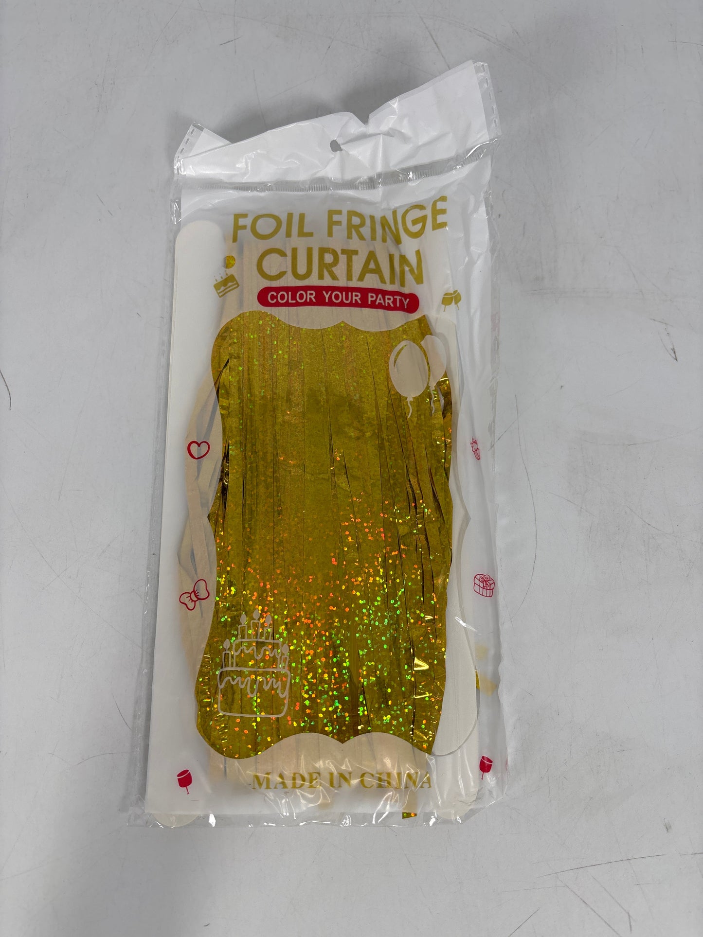 PY-1320 Gold Glitter Foil Fringe Curtain 3.3x6.6FT (12)