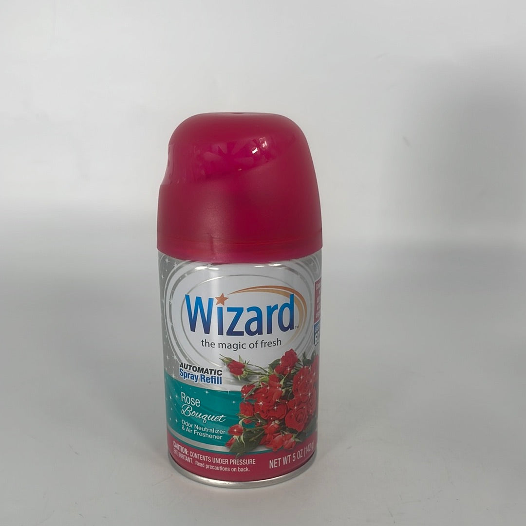 107120 WIZARD AUTOMATIC SPRAY REFILL ROSE BOUQUET 5 OZ (12/CS)