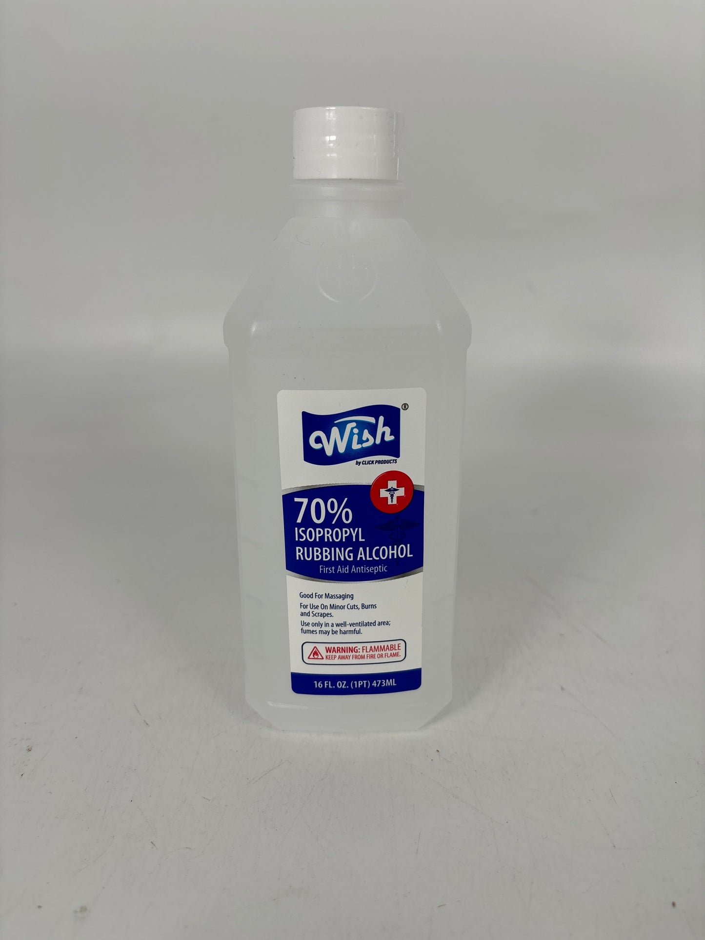 61309 Wish Rubbing Alcohol 70% 16oz(12)Blue