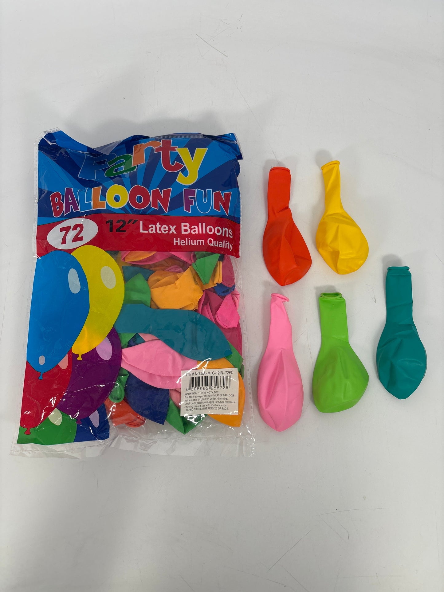 BA-MIX-12IN Ballon Latex 12" MIX COLOR (25pcs)