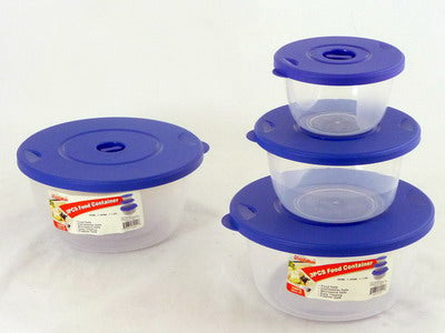 62041 STORAGE CONTAINER ROUND 3PC BL (48PCS)