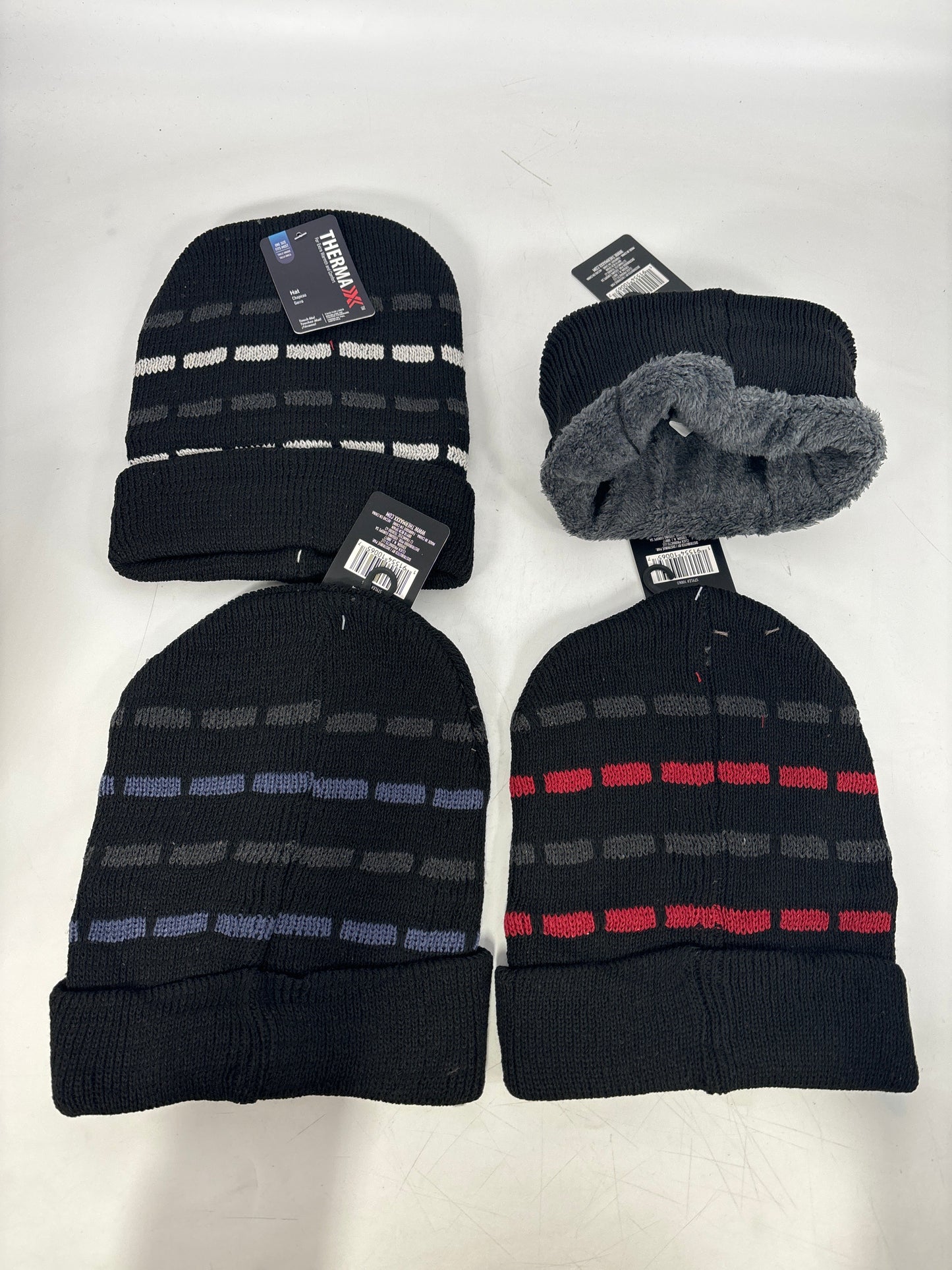 10065 Thermaxxx Mens Hat w/ Fur Lining Dash Stripes (12)