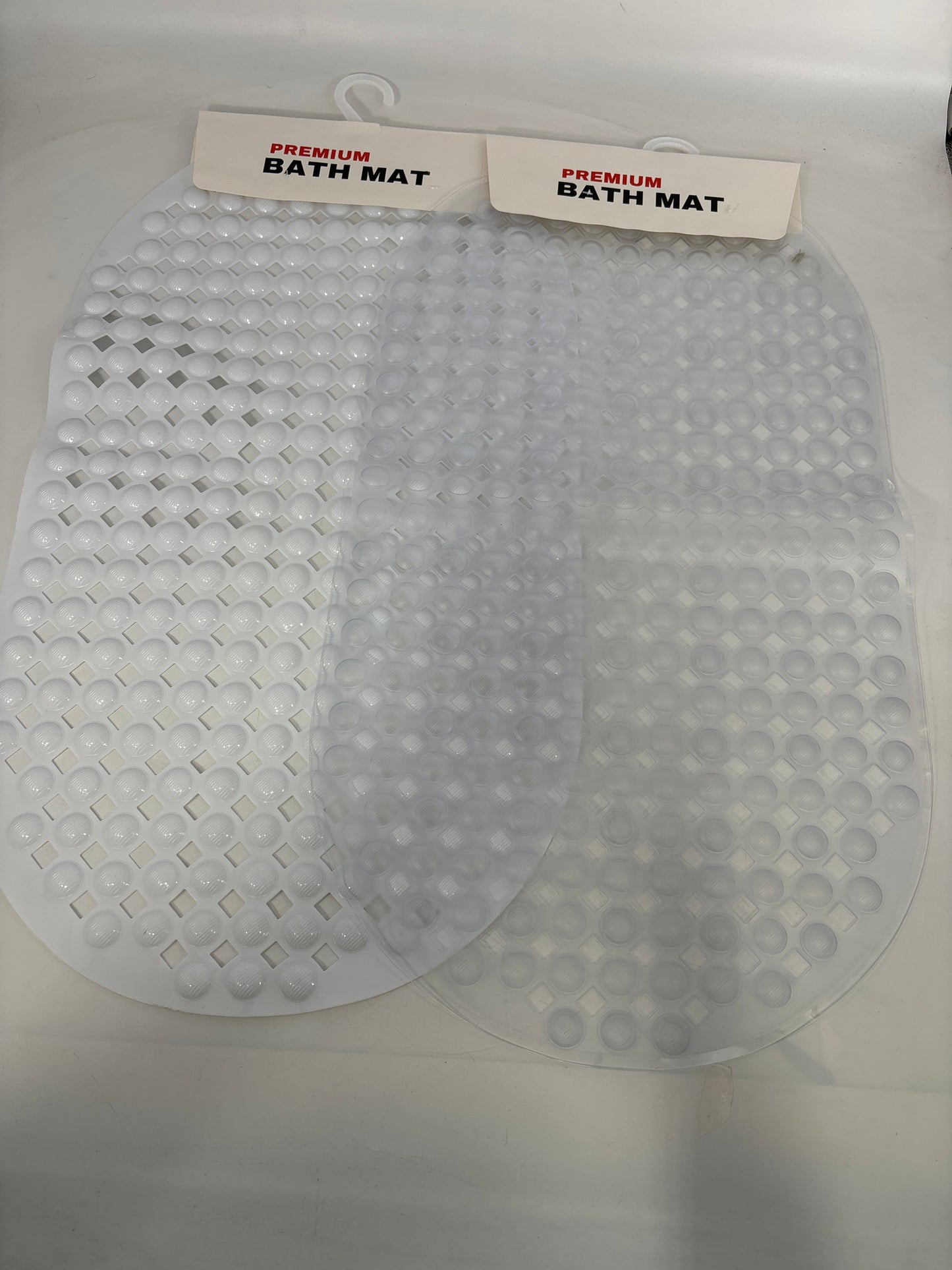 CK296 Bath Mat ,SIZE:66*37CM (1PC/CARD,WHTH CARD,CLEAR 8PCS,WHITE 4PCS)