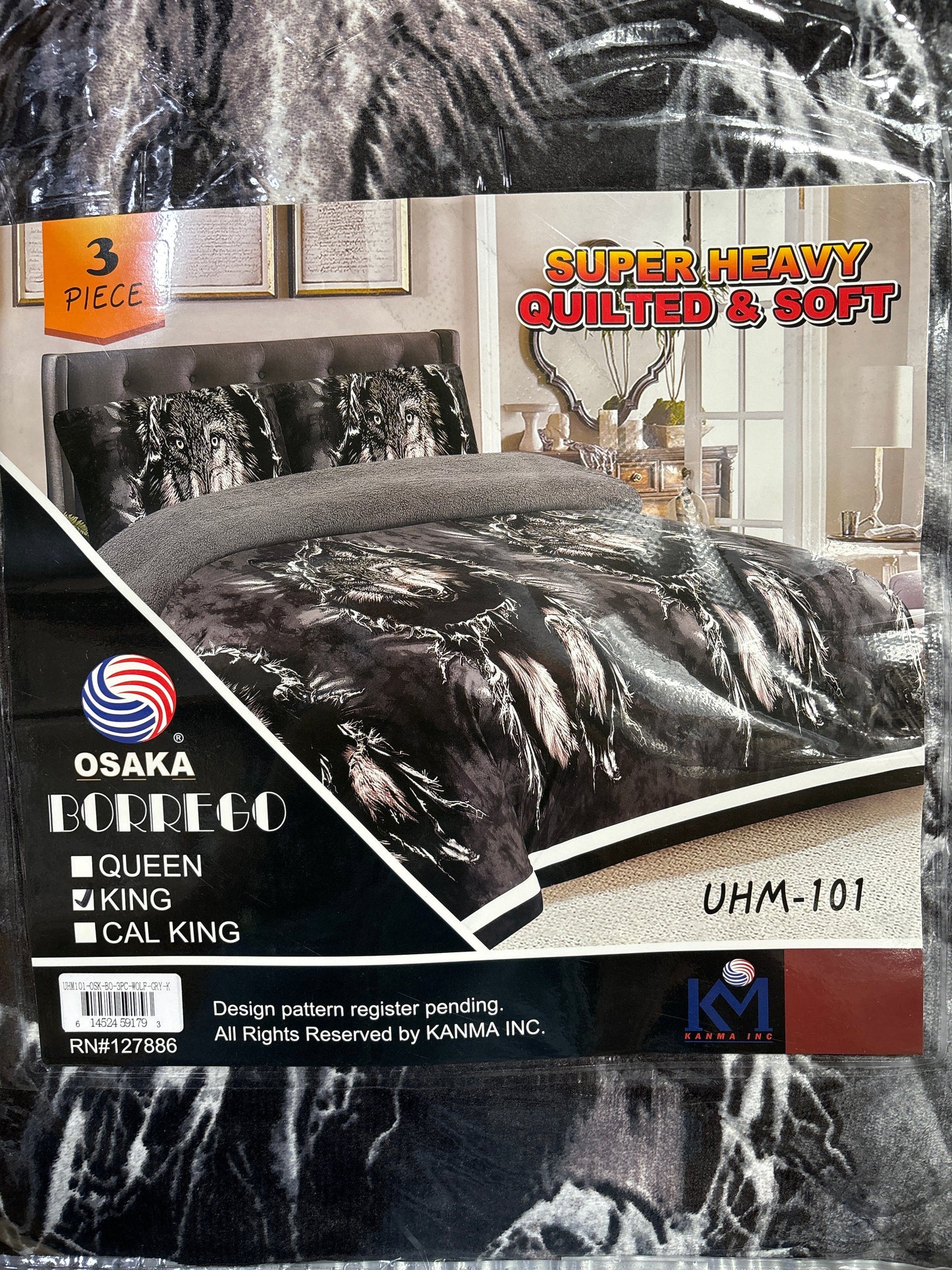 UHMK101gry OSAKA, King Wolf, Gray (8pcs/case)
