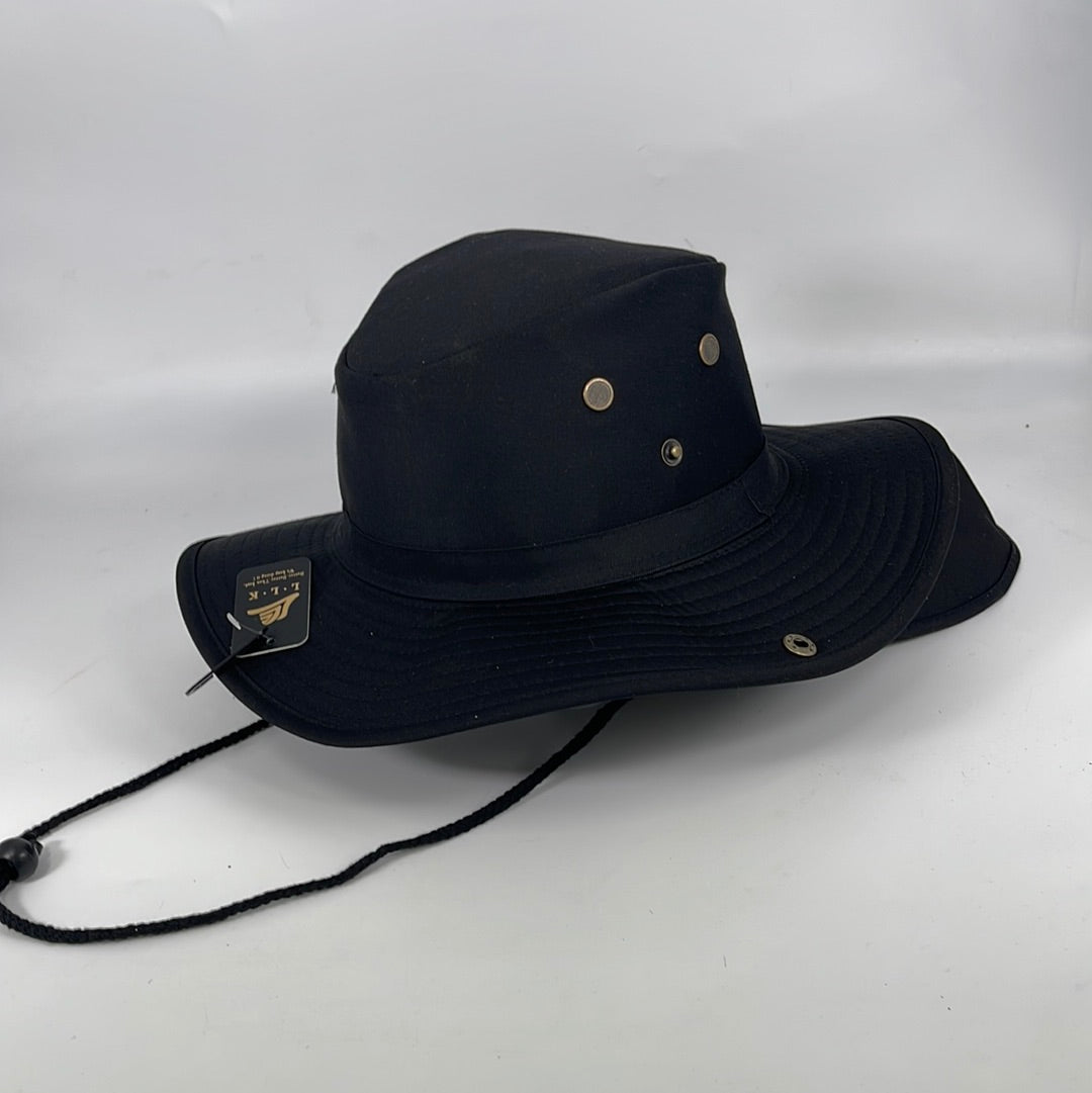 HPJ-4049 Summer Bucket Hat Net Flap Black (12pcs)