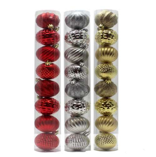 50982 XMAS BALL 5CM 8PCS/ BROWN BOX WITH CUT LINE (36)