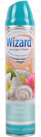 124148 WIZARD AIR FRESHENER OCEAN BLOSSOM 10 OZ (12/PK)