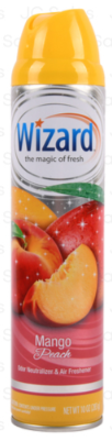124146 WIZARD AIR FRESHENER MANGO PEACH 10 OZ (12/PK)