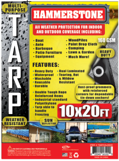 THD10X20 10X20FT TARP SILVER (6PCS/CS)