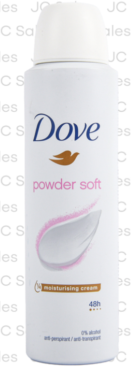 126170 DOVE BODY SPRAY POWDER SOFT 150 ML (6/PK)
