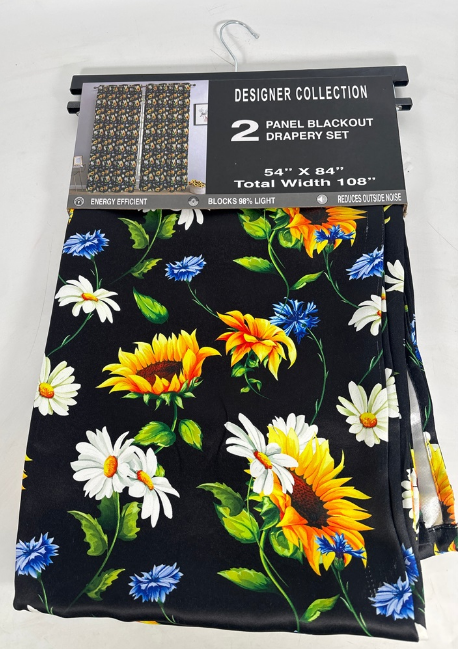 BLACK OUT CURTAIN 2 PANEL SET 54X84 (12PCS/CS)