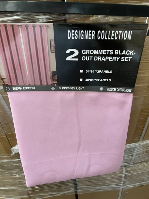 BLACK OUT CURTAIN 2 PANEL SET 54X84 (12PCS/CS)