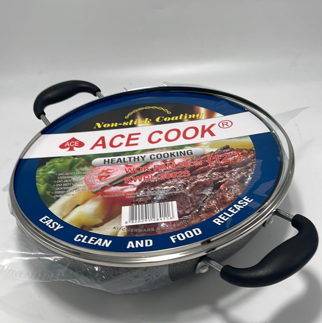 KWPL3002S 30CM WOK W/LID (6/CS)