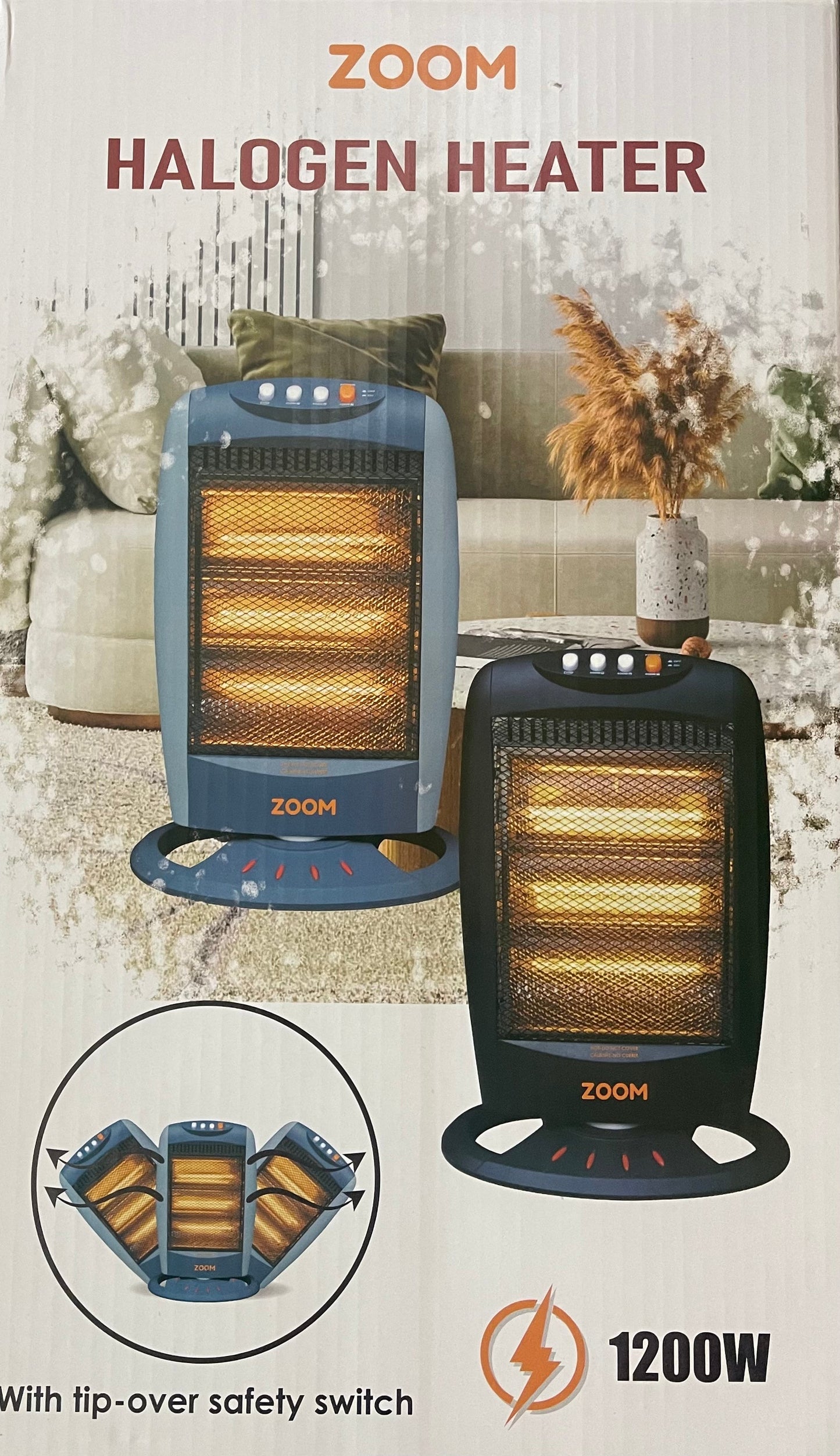 343 Zoom 1200W Heater Black (6pcs)