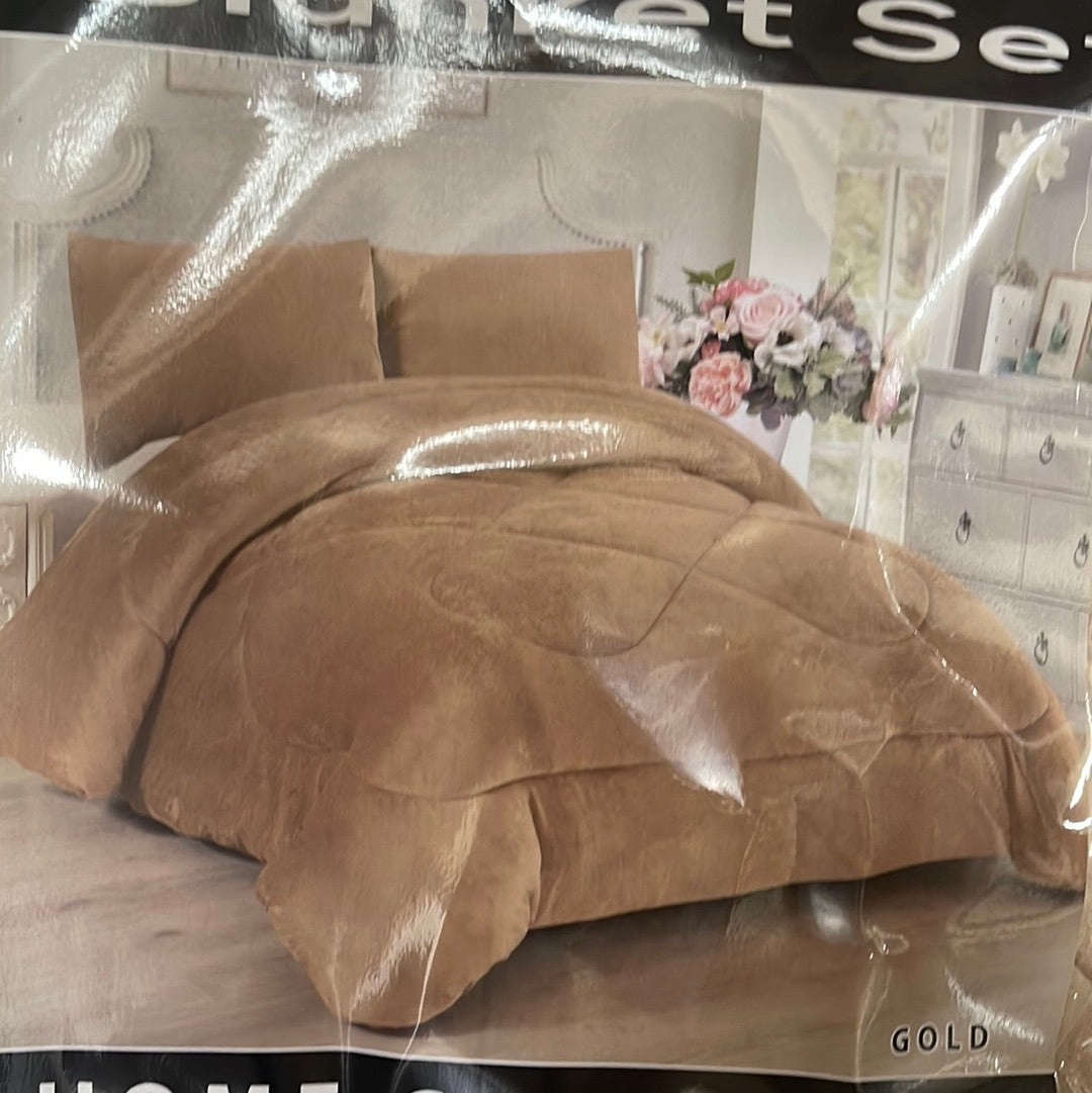 4510CAL-GD SOLID BORREGO CAL KING SIZE GOLD (7PCS)