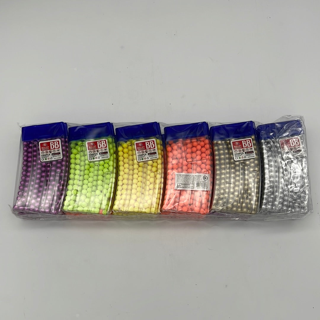 500pcs 6mm BB in Magazine Box (12pcs)