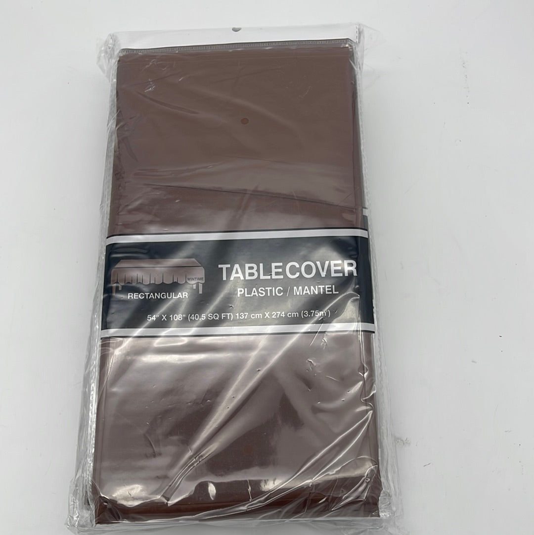 30017 TABLE COVER: 54" X 108" RECTANGULAR: CHOCOLATE (12/DZ)