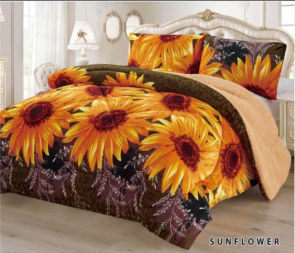4515CAL-SF PRINTED BORREGO CAL KING SIZE - SUNFLOWER (7pcs)