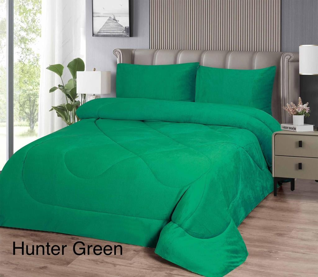 4510CAL SOLID BORREGO CAL KING SIZE - HUNTERGREEN (6pcs)