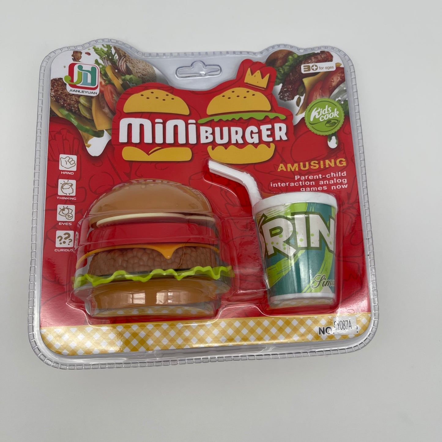 367264 7.7X7.9" HAMBURGER PLAY SET (60pcs)