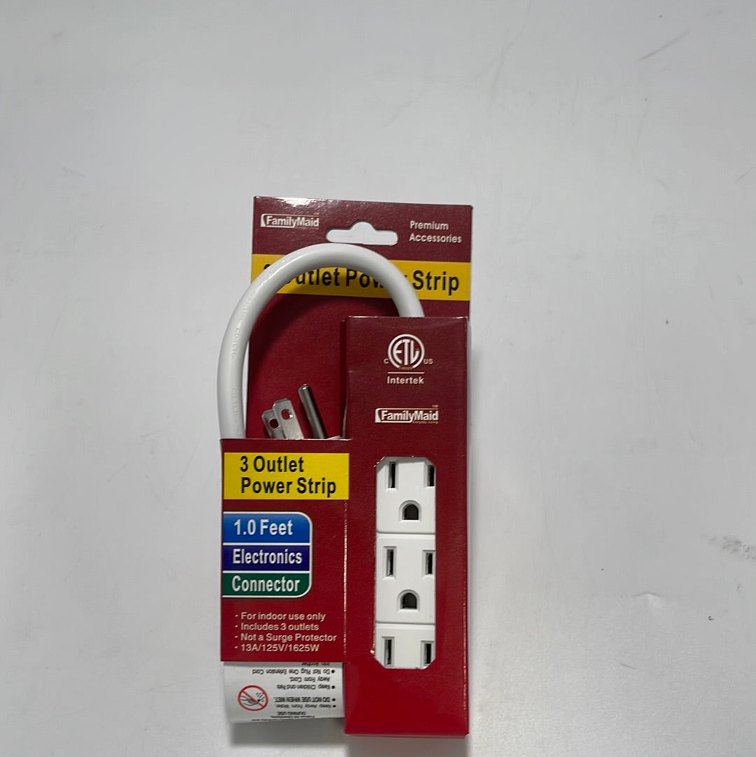 32708A Power Strip 3 Outlet (24/PK)