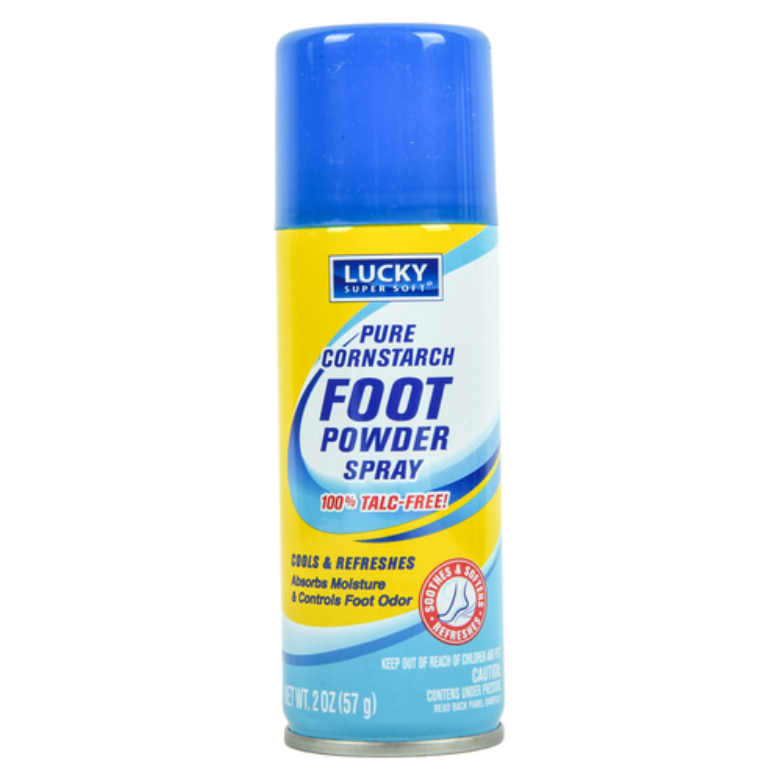 100703 LUCKY FOOT POWDER SPRAY 2 OZ - PURE CORNSTARCH (12/PK)