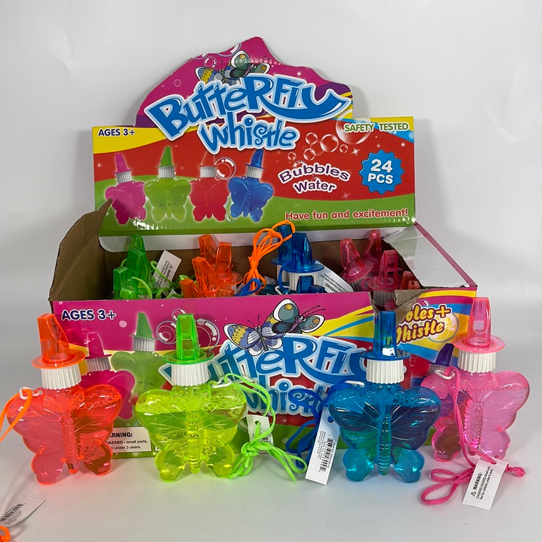 5904 Buttlerfly Bubble w/whistle (24)