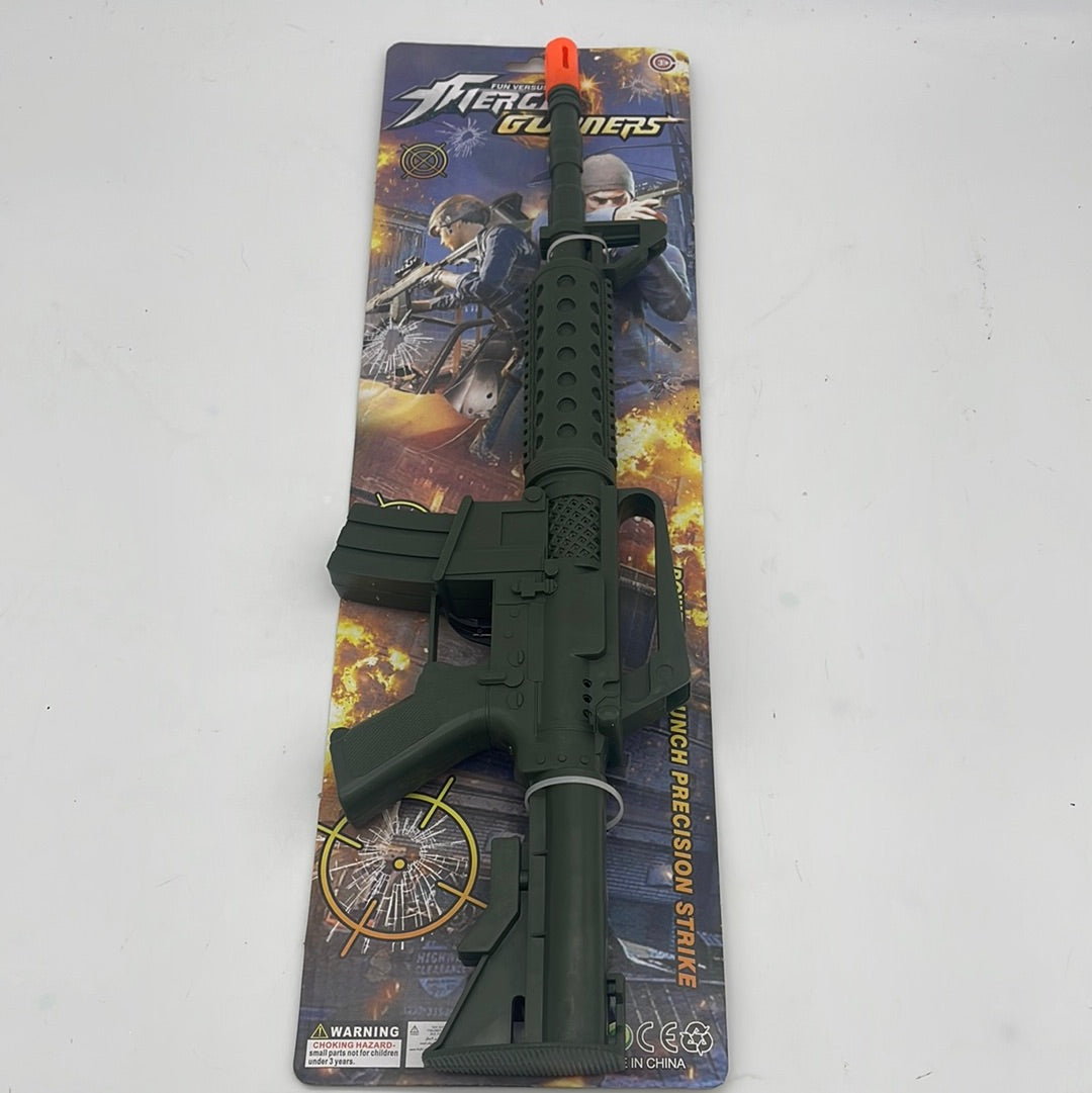 236426 19X5"FRICTION GREEN M16 SOUND GUN (96/CS)