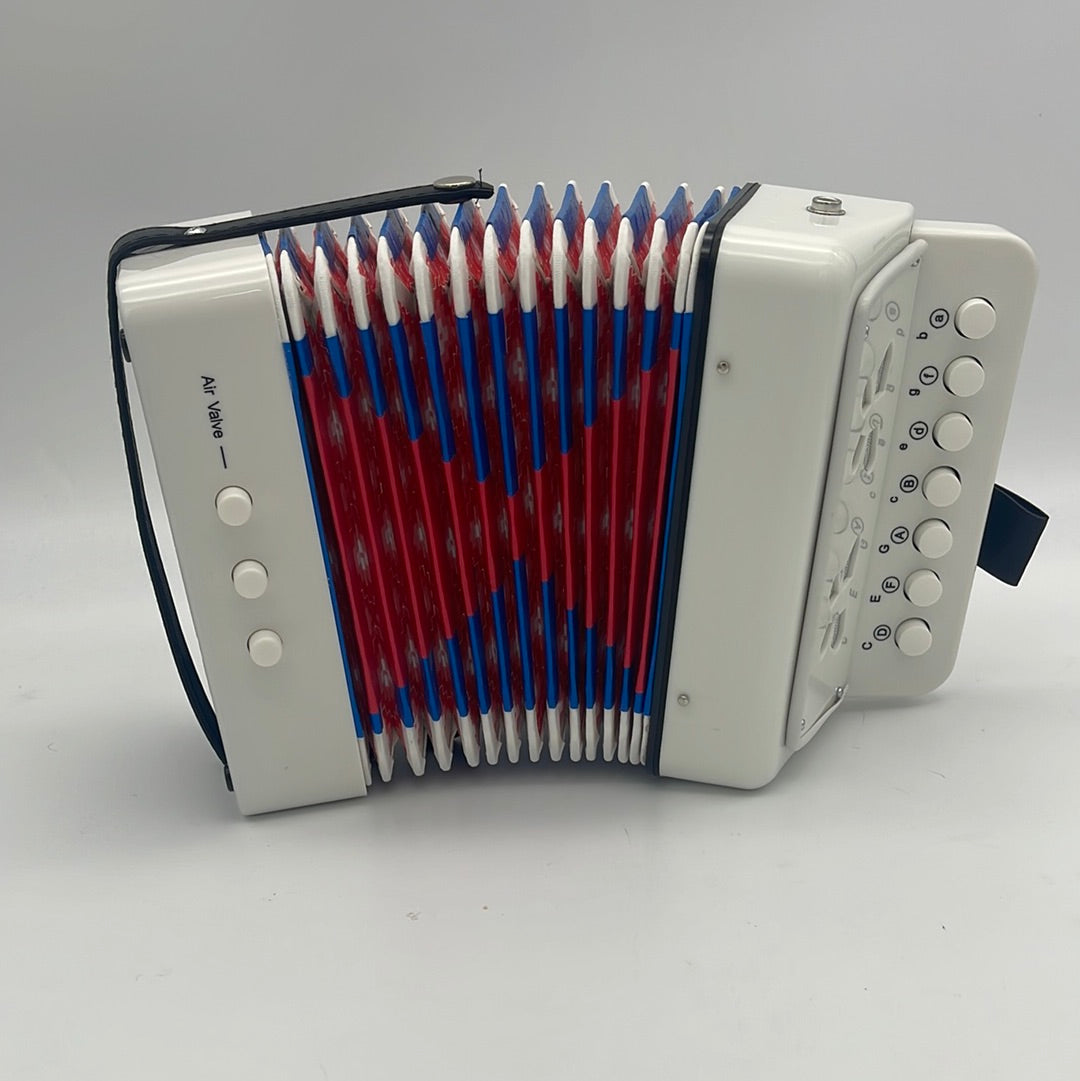 6018WHITE White Color Musical Accordion (20pcs)