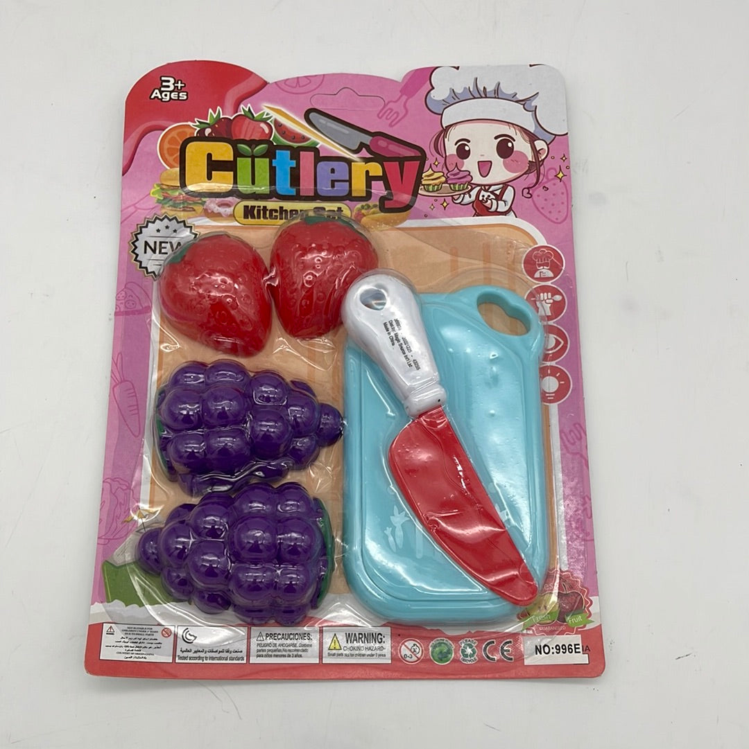 366939 7X9.8"FRUIT AND CUTTING BOARD PLAY SET(96pcs)