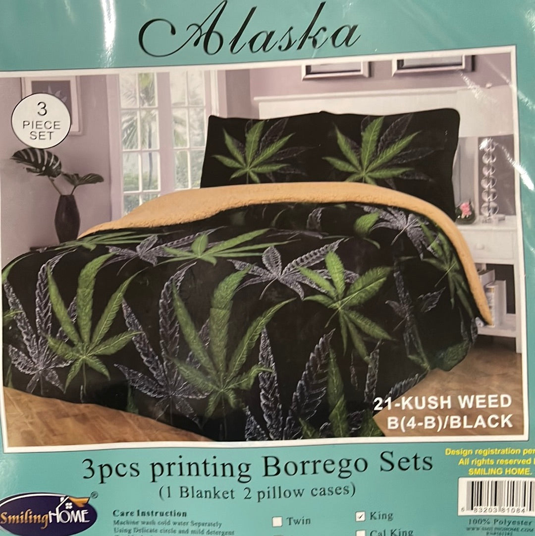 Alaska (3pcs Borrego Queen Kush Weed B4 B/Black ) (7sets/box)