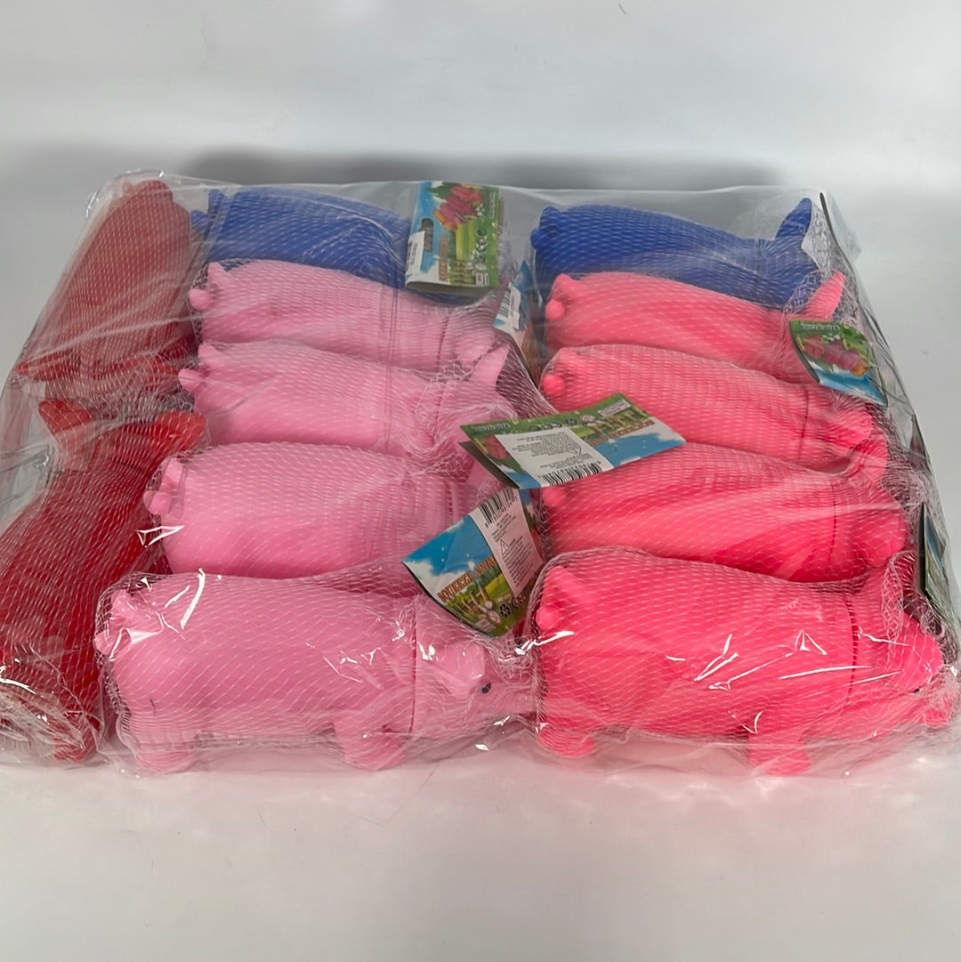 3130 Squeaky Rubber Pig 7.5" (12)