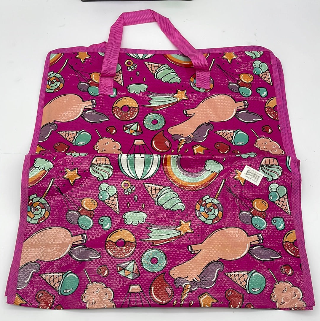 40451828. 18X16X7" UNICORN PRINTED PP WOVEN BAG (12pcs)