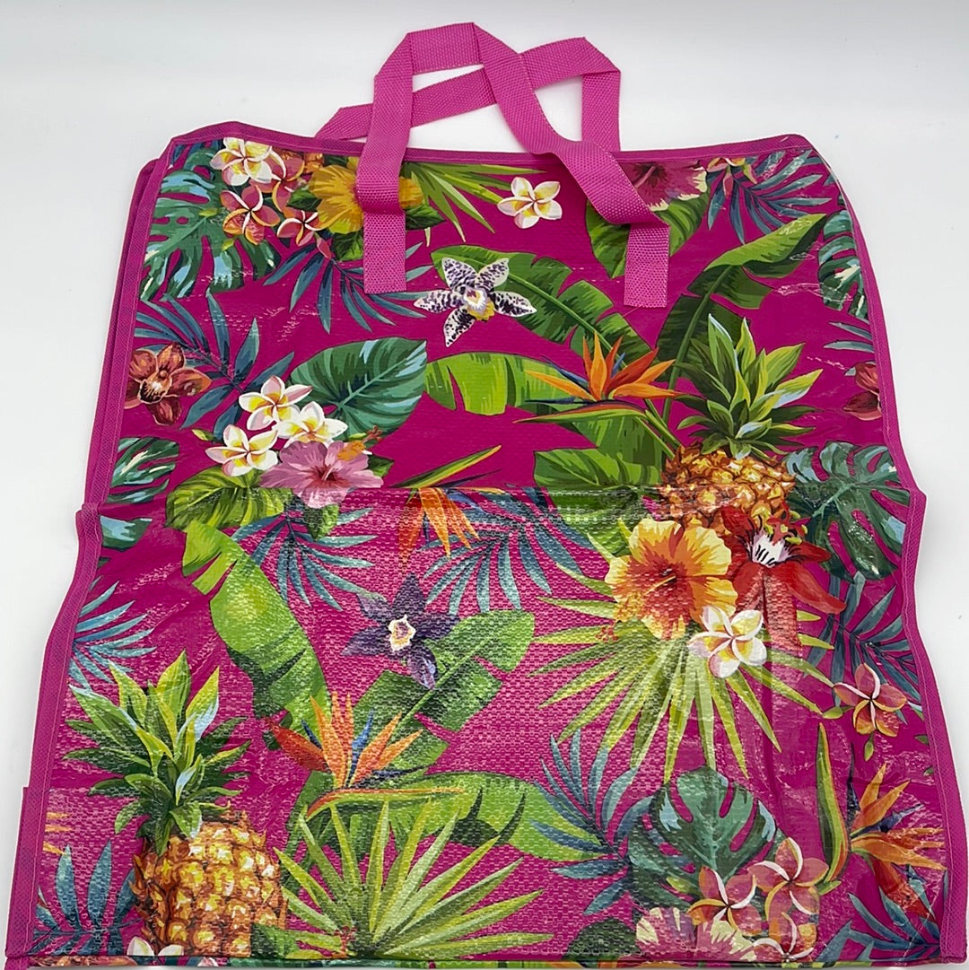 45501811 18x20x7 PINAPPLE PRINTED PP WOVEN BAG (12PCS)