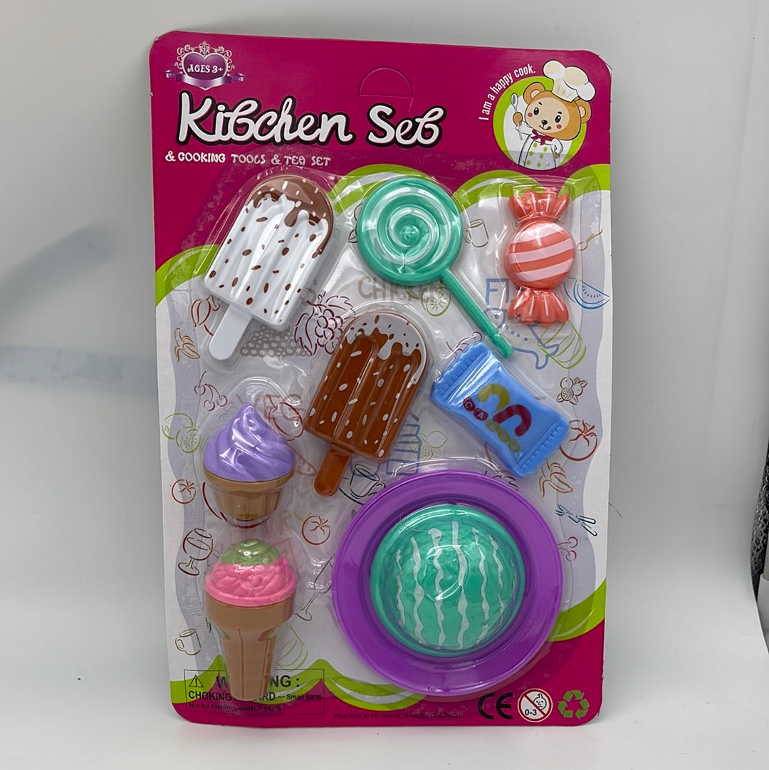 368762 8.6X5.5" SNACK FOOD PLAY SET (96pcs)