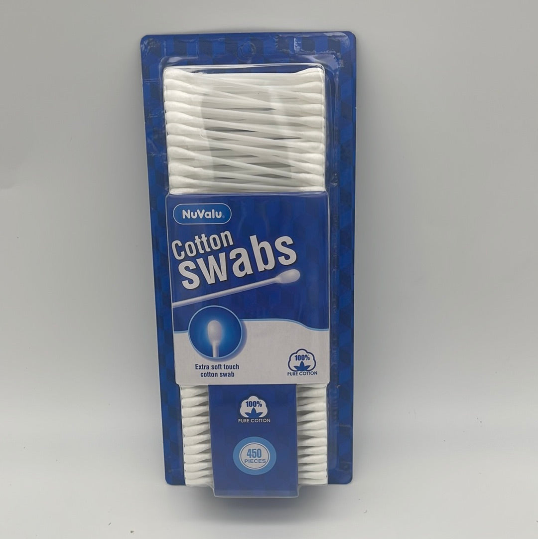 57367 NUVALU COTTON SWABS 450 CT W/BLISTER (36/PK)